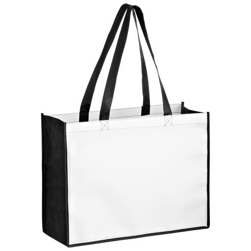 Full Coverage OPP Laminated Non-Woven Tote Bag w/ Full Color (16"x6"x12") - Sublimated